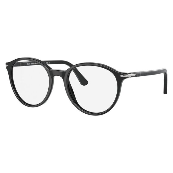 New PERSOL Black Round PO3350S 95/GG Sunglasses Women - Picture 1 of 6